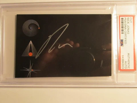 Nick Jonas PSA/DNA Certified Autograph Signed Cut Slabbed Cover