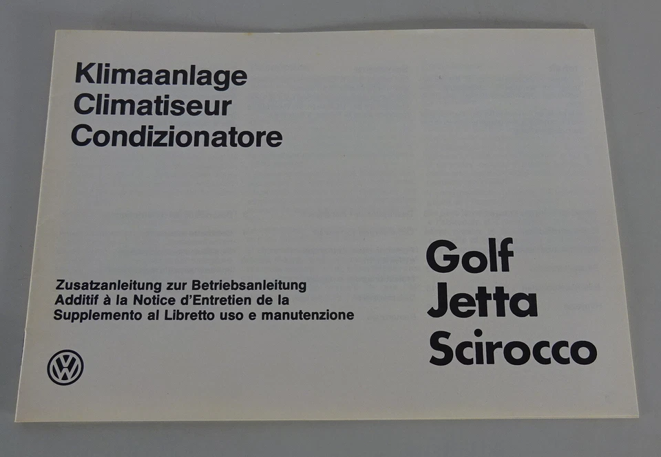 Aditivo - Manual VW Golf 1/I, Jetta, Scirocco Aire Acondicionado De 07/1983 - Imagen 1 de 1