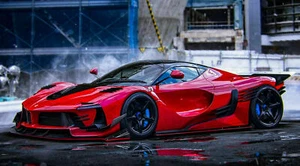 Lienzo coche deportivo Ferrari coches cuadros murales - impresión artística de alta calidad - Imagen 1 de 8