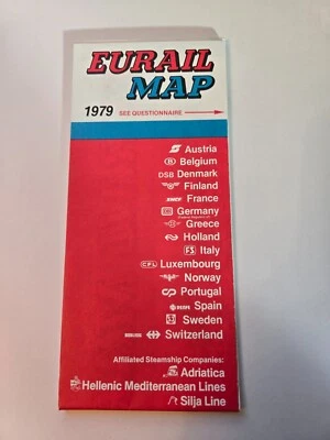 Vintage Eurail Map 1979 Unused Excellent condition - Image 1 of 3