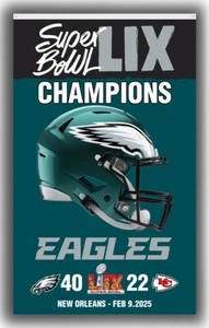 Bandiera memorabile squadra di calcio Philadelphia 90x150 cm 3x5 piedi Eagles Champions Banner - Foto 1 di 6