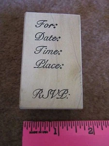 Stampa Rosa 1999 Stamp Party Invitation RSVP UNUSED Vtg Collectible D11-1546 - Picture 1 of 3