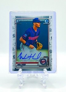 WILL HOLLAND 2020 Bowman Chrome Prospect Autographs #CPA-WH 1ST BOWMAN TWINS