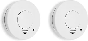 2 x Home Fire Alarm Smoke Detector Gas Sensor Fireangel Twin Pack with Batteries - Picture 1 of 8