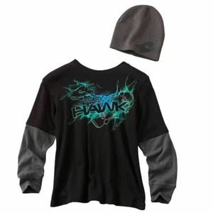 $26  NWT ☀2PC SHIRT & BEANIE HAT SET☀ Sz 4 4T TONY HAWK Boys Long Sleeve NEW - Picture 1 of 2