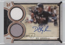 2018 Museum Collection Signature Swatches Dual Relic Copper /50 Dee Gordon Auto