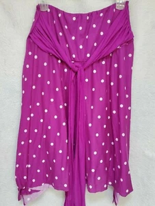 Catalina Womens Cover Up Skirt Top Shirt Size 2X 18W/20W Purple White Polka Dot - Picture 1 of 12
