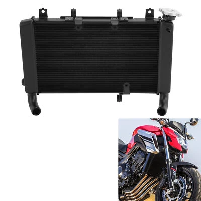黑色铝制散热器冷却器冷却适合本田 CBR650F 2014 - 2016 2018 — 第 1/4 张图片