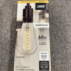 Feit Electric LED Light Bulb Dimmable Vintage Edison 60W ST1960/S/CL930CAHDRP - Picture 1 of 6