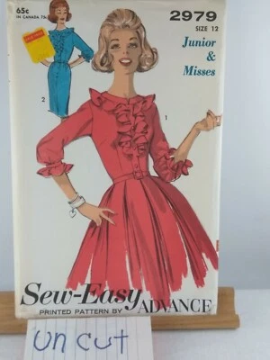  ADVANCE  2979 VINTAGE  JUNIOR & MISSES DRESS TWO SKIRTS. - Image 1 of 3