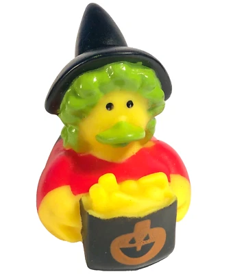 БЕСПЛАТНАЯ ДОСТАВКА - ХЭЛЛОУИН ТРЮК ИЛИ ЛЕЧИТЬ ВЕДЬМА КРУИЗ РЕЗИНОВАЯ УТКА 2 1/2» - Изображение 1 из 2