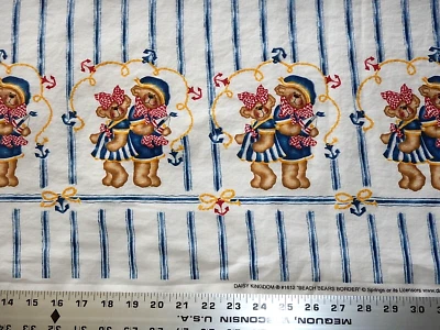2 7/8 Yard Daisy Kingdom #1612 "BEACH BEARS BORDER" - Image 1 of 2