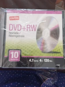 10pcs DVD-RW 4.7GB 120min Rewritable 4X Blank Disc Digital Media Data Recordable - Picture 1 of 5