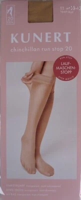 KUNERT Damen Kniestrümpfe CHINCHILLAN 20den RUN STOP transparent Gr. 35-38 39-42 - Bild 1 von 2