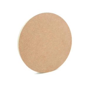 Círculo básico independiente forma madera MDF madera artesanía en blanco 18 mm reloj redondo - Imagen 1 de 3
