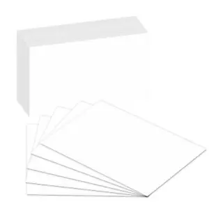 Blank White Index Flash Note Cards, 80lb Cover Stock, 5 x 7, 100 Per Pack - Picture 1 of 5