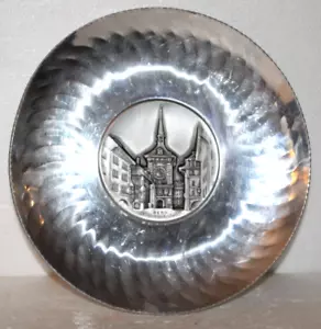 SIGG Switzerland Bern Zytglogge-Turm Tower Pewter Alum 9-7/8" Wall Plate 438743 - Picture 1 of 12