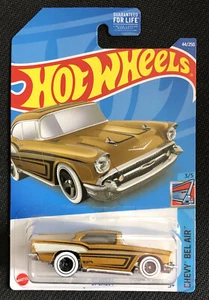Hot Wheels Gold ‘57 Chevy 1:64 Diecast Chevy Bel Air 3/5 New 2021 H - Picture 1 of 4