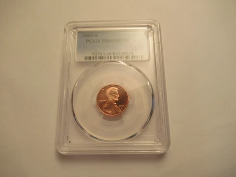 2005 S Lincoln Penny,  PCGS PR69RD DCAM Cover
