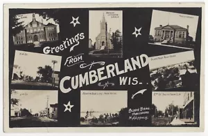 1910 Cumberland, Wisconsin - FOTO REALE Main Street e altri edifici - Foto 1 di 2