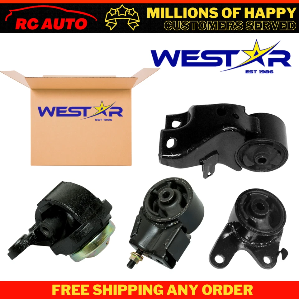 Conjunto de montagem Motor & Trans 4 peças para 1989-1992 Ford Probe 2.2L para manual com turbo - Imagem 1 de 4