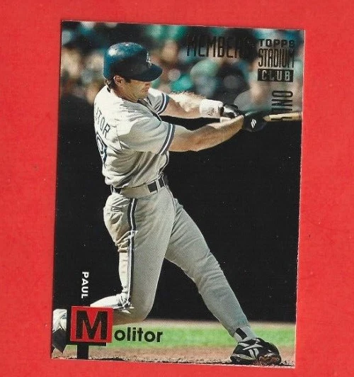 1994 Topps Stadium Club Members Only Paul Molitor Baseball Card #4 - Image 1 of 1