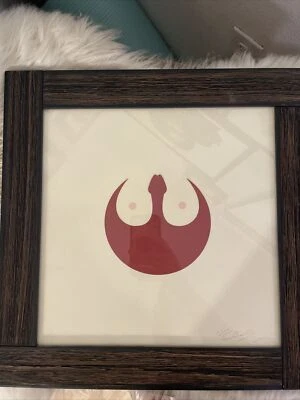 Olly Moss Star Wars - Corte de papel original - Booba Fett Boba Mondo Art Silhouette Foto 1 de 4