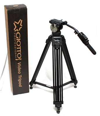 Boxed Giottos BL 1150 Video Tripod w/ fluid Pan Tilt levelling ball head & Benro - Image 1 of 4