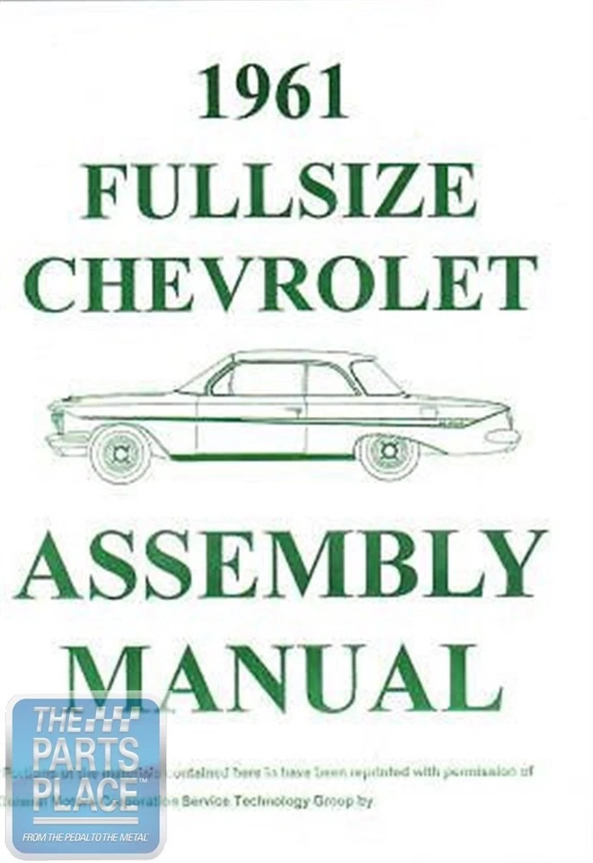 Chevrolet Impala Bel Air Biscayne 1961-61 manual de montaje cada uno Foto 1 de 1