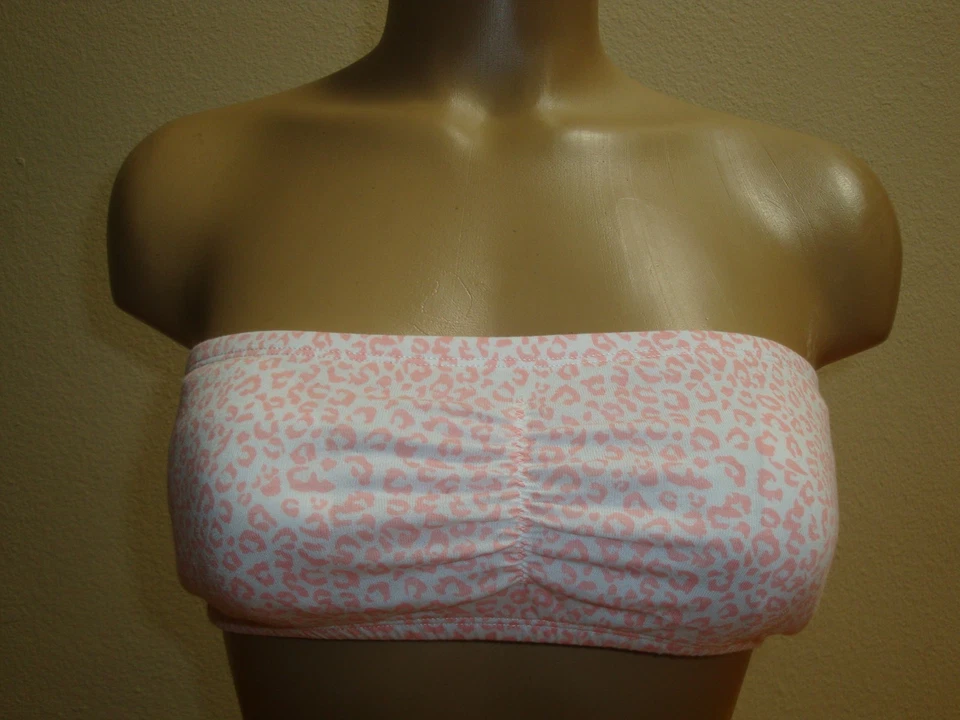 Nuevo Sujetador Solutions by Fashion Forms Algodón Bandeau Sin Alambres Rosa Animal L Foto 1 de 3