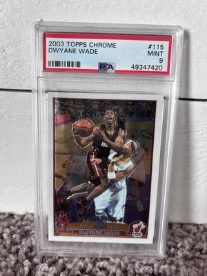 Topps Chrome Dwyane Wade #115 2003 RC PSA 9 Foto 1 de 2