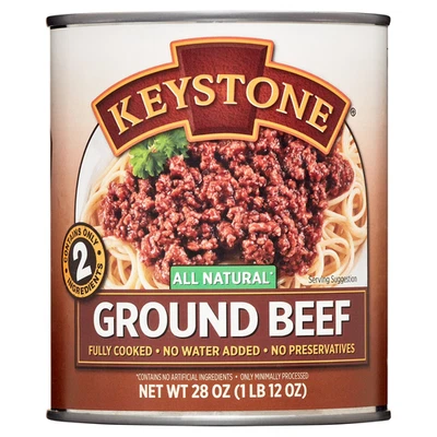 Keystone carne molida totalmente natural, lata de 28 oz Foto 1 de 4