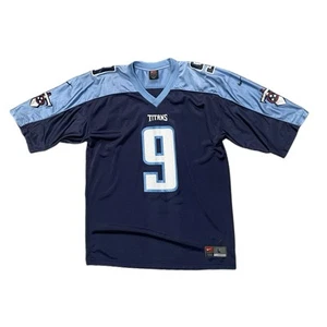 Used Vintage Nike Team Tennessee Titans Steve McNair Size Large Blue Jersey - Picture 1 of 3