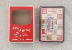 JAPAN AIR LINES Playing Cards Made by NINTENDO SEALED DECK IN PLASTIC BOX - Picture 1 of 5