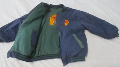 Chaqueta De Colección Disney Store Winnie The Pooh Talla 6 Reversible Bombardero Bordada Foto 1 de 4