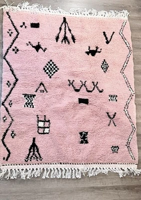 Марокканский берберский ковер с верблюжьим принтом сахарский ковер винтажный ковер - Изображение 1 из 2