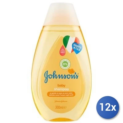 12x Bundle Johnson's Baby 300 Ml. Shampoo Never More 'Tears Made IN Italy Foto 1 de 2