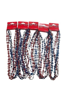 NEW Stars & Stripes Patriotic USA 4th of July Bundle of Necklaces 5pc 30 Total - Picture 1 of 5