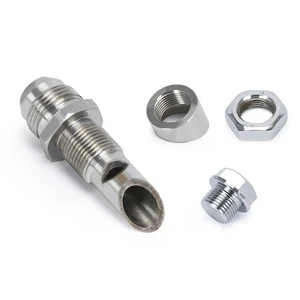 Universal SS Exhaust Vacuum Scavenger Crank Case Vent CCV Kit Catch Can Vent ~ - Picture 1 of 11