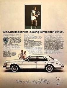 1983 CADILLAC SEVILLE—WIMBLEDON TENNIS CONTEST—ORIGINAL '83 MAGAZINE PRINT AD - Picture 1 of 1