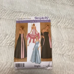 Evening Dresses And Shawl Sewing Pattern 5235 Simplicity Jessica McClinock *CUT* - Picture 1 of 2