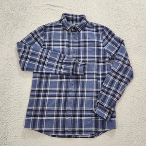 Rude Madame Paris APC Shirt Mens Small Blue Plaid Flannel Overshirt Wool Blend - Picture 1 of 11