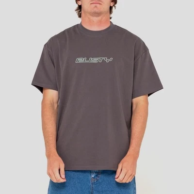 RUSTY - Mens Flip Daddy T-Shirt - Coal - Casual Short Sleeve Tee - Image 1 of 2