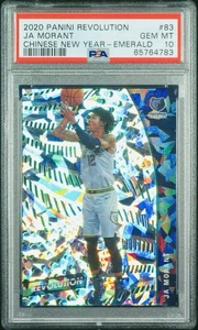 2020-21 Panini Revolution #83 Ja Morant Chinese New Year PSA 10 Emerald - Picture 1 of 2