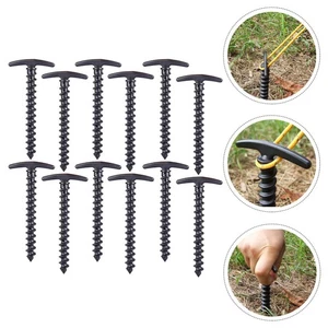 12 Pcs Tent Pegs Travel Heavy Duty Stakes Nails Outdoor Camping Trip Snow - Picture 1 of 12
