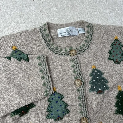 Design Options Philip & Jane Gordon Large Beige Cardigan Sweater Christmas Tree - Image 1 of 4