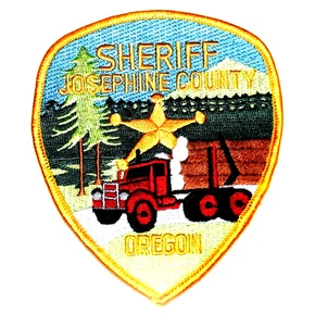 JOSEPHINE COUNTY - SHERIFF - OREGON O parche de policía camión registrador árbol de hoja perenne - Imagen 1 de 1