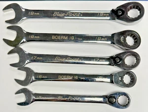 Blue-Point BOERM0712 12 Piece Metric Ratcheting Combination Wrench Set - Picture 1 of 2