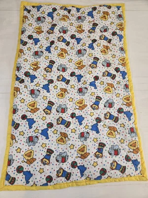 Manta bebé vintage hecha a mano circo payasos leones elefantes sellos 23x34  Foto 1 de 4