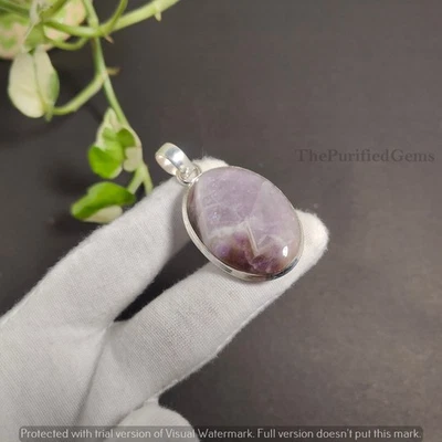 Elegante Amatista 925 Chapado en Plata Colgante Joyería Vintage ~ Adorable Collar Foto 1 de 4